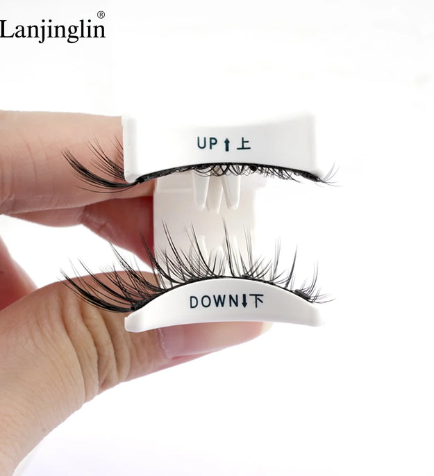 1 Pair Reusable Magnetic Lashes No Glue Needed 3D Magnetic with Clip Tweezers False Eyelash Magnetic Lash Kit Make up Eyelashes