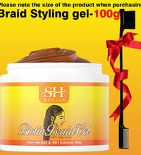 Edge Control Gel Set Hair Braiding Gel Biotin Anti Break Hair Wax Non-Greasy Hair Styling Cream Anti-Frizz Wax Stick For Wig - BlissFully