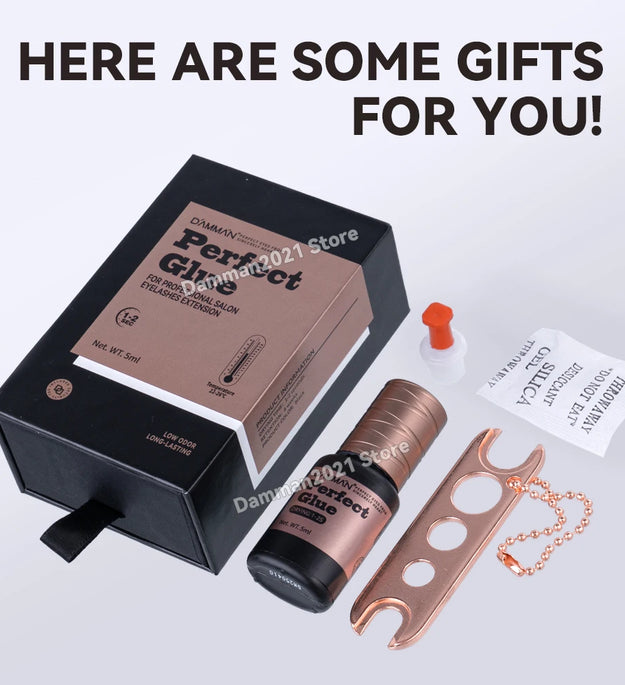 Damman Lash Gule for Eyelash Extension Low Stimulation Lash Extension Glue Professional Eyelash Glue Retention time 8-10 Weeks