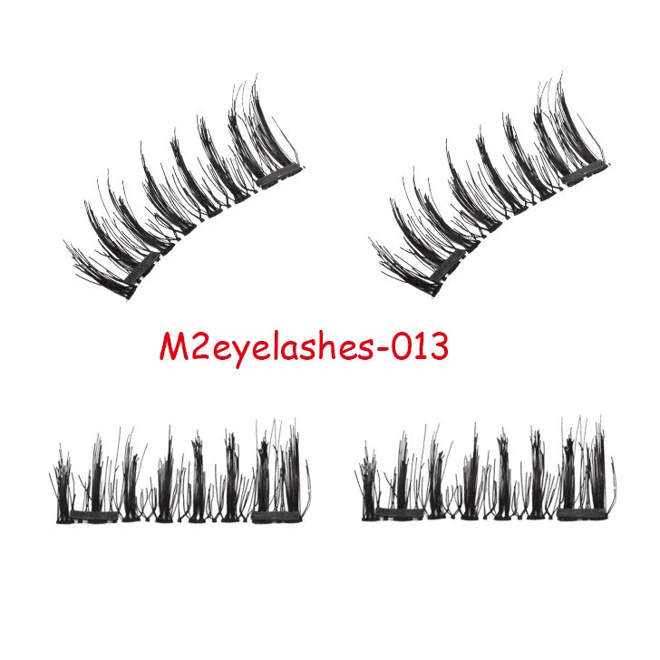 3D Magnetic False Eyelashes Individual Lashes Extension Tools Set Accessories Mink Fake Eyelash Makeup Cosmetics With 2/3 Magnet