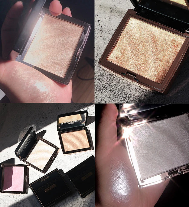GUICAMI  New Highlighter Makeup Shimmer Powder Highlighter Palette Base Illuminator Highlight Face Contour Golden Bronzer