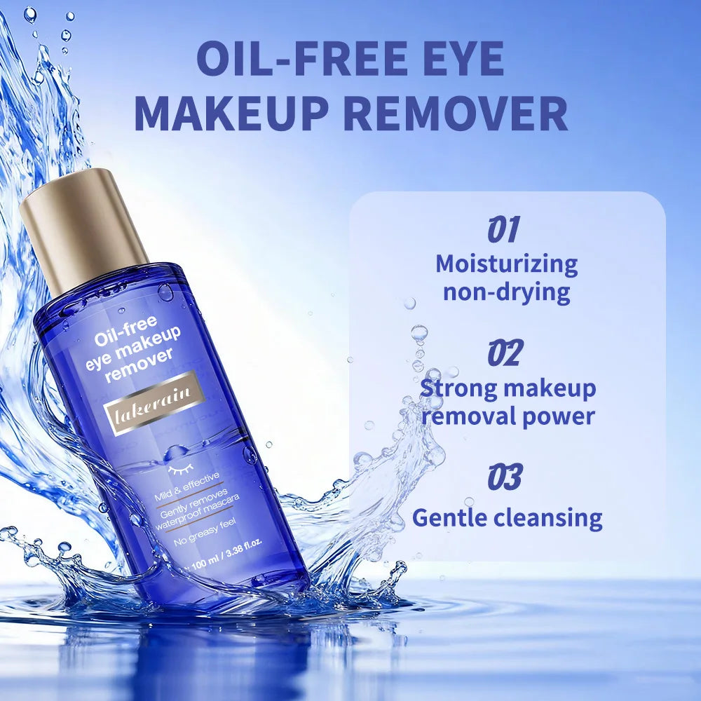 Lakerain 100ml Gentle Makeup Remover Gently Effectively Cleans Removes Waterproof Mascara Pigmented Eyeshadow Brow Pomade