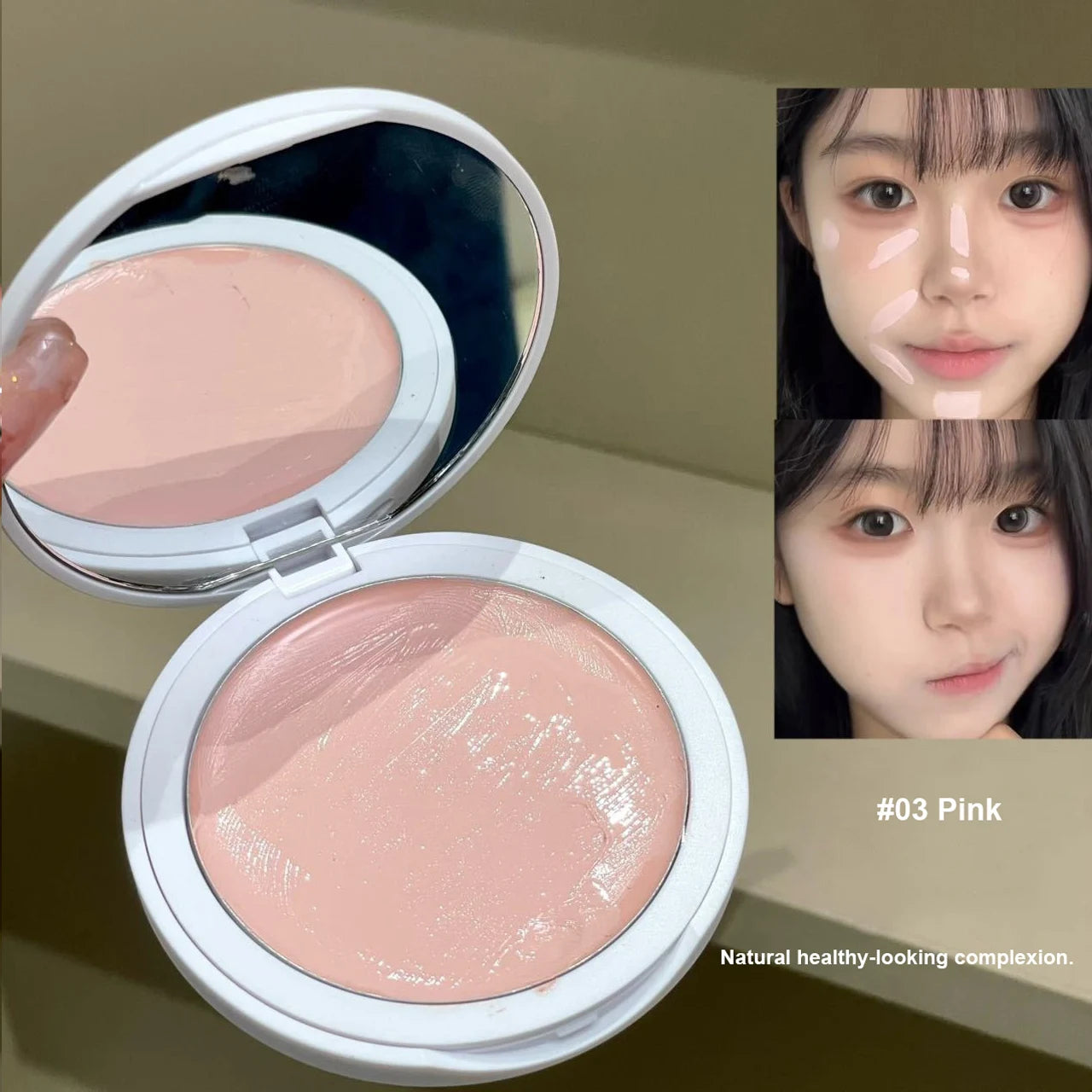 Soft Focus Cream Highlighter Palette Silky Texture Moisturizing Concealer Long-lasting Makeup Brightening Modifying Dullness