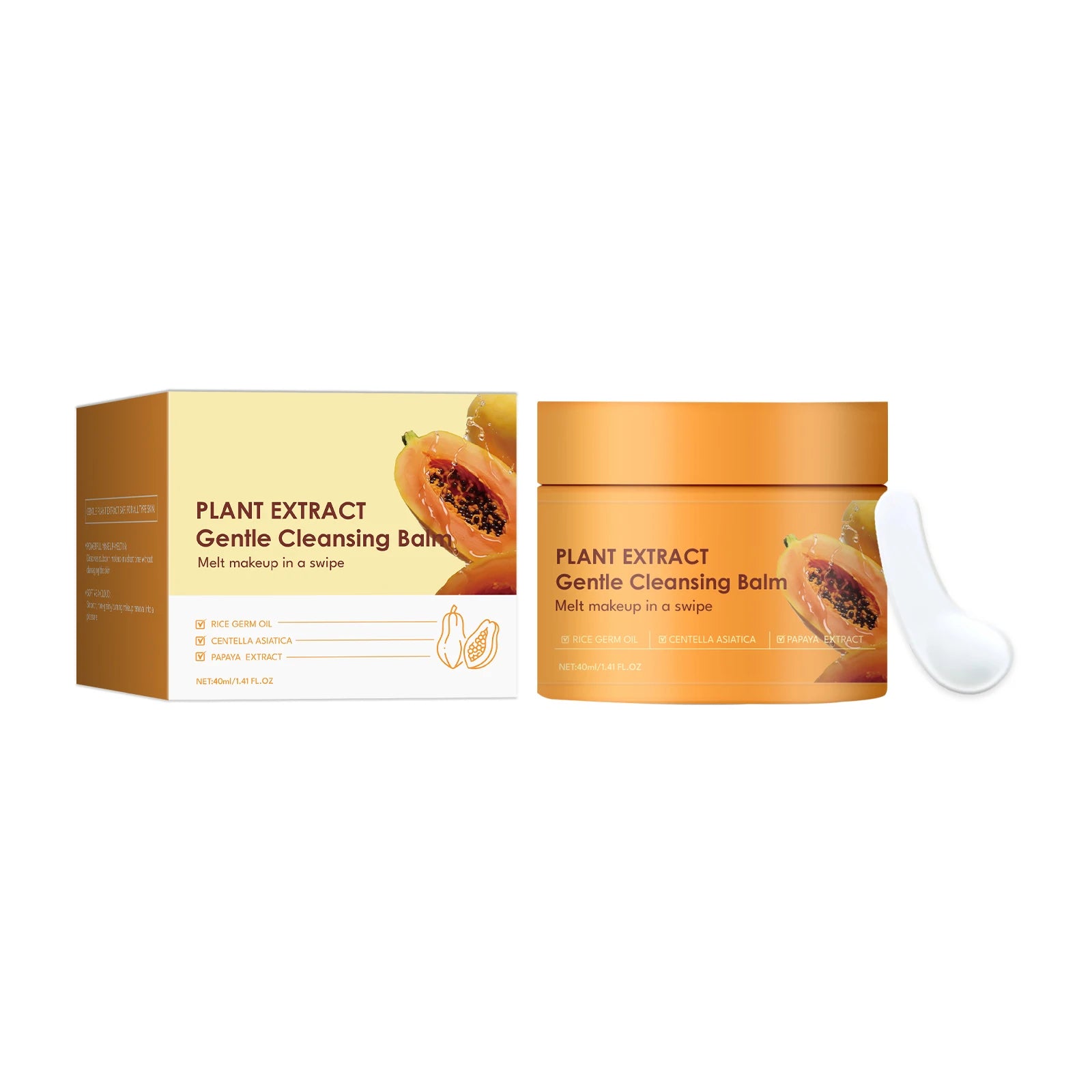 Papaya Makeup Remover Cream with Papaya Enzyme for Gentle Makeup Removal and Deep Cleansing of Pore Dust