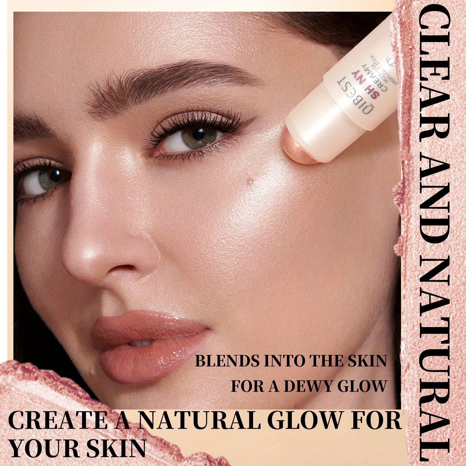 Highlight stick Clear and smart,water-sensitive face brightening and grooming,pearlescent fine flash three-dimensional highlight