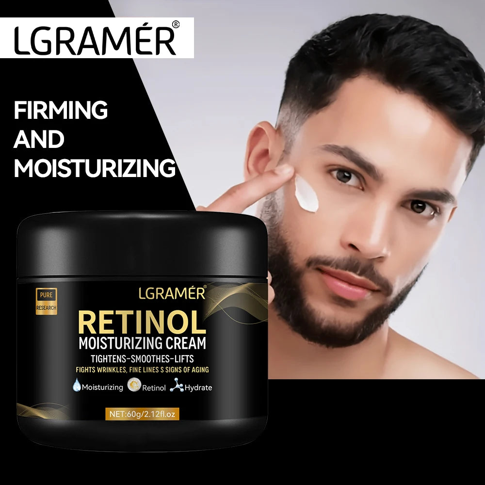 Men's Retinol Face Moisturizer Moisturizing Retinol Cream Anti-Wrinkle Aging Moisturizing Shrink Pores Whitening Smooth Retinol - BlissFully