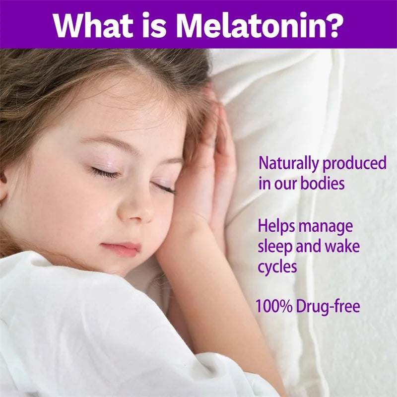 Melatonin Gummies 1mg - Children's Sleep Aids Promote Healthy Sleep, Help Children Fall Asleep Faster, and Increase Energy