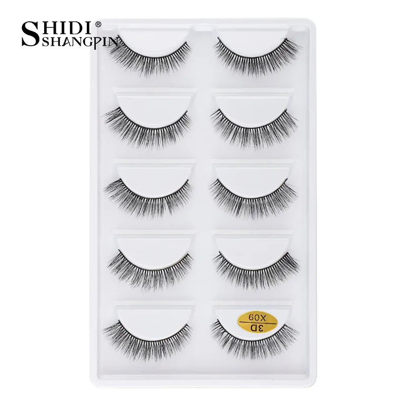 3/5 Pairs Hot Sale Natural Long 3D Mink Lashes Soft Short Faux Cils Handmade Fake Lashes Makeup Tool Eyelash Extension maquiagem