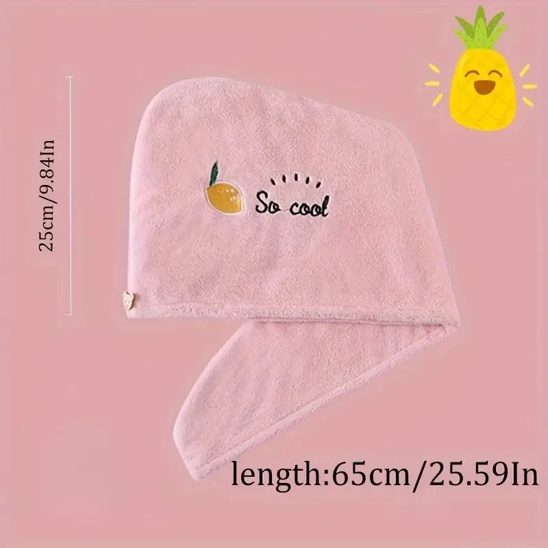 1pc Quickly Dry Hair Hat Super Absorbent Soft Bathroom Women Head Towels Girls Cute Hair Towel Hair Dry Wrap Bonnets - BlissFully