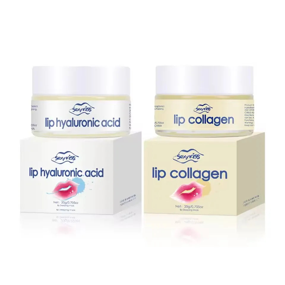 Hyaluronic Acid Collagen Sleep Lip Mask 20g Deep Hydration Lasting Moisturizing Exfoliation Day And Night Can Be Given As A Gift