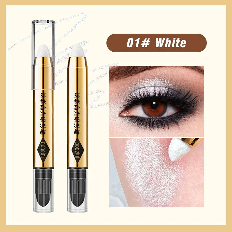 6 Colors Double-Ended Eyeshadow Stick – Waterproof, Long-Lasting, Matte & Glitter, Contour, Highlight, Certified, Unisex