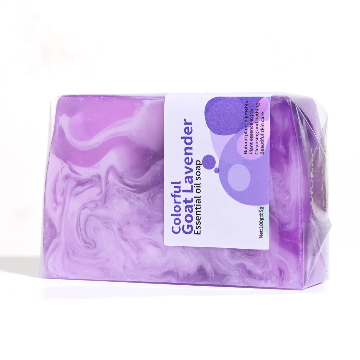 Colorful Lavender Essential Oil Soap Handmade Glycine Facial Cleansing Bath Soap Transparent Whitening Flower Soap