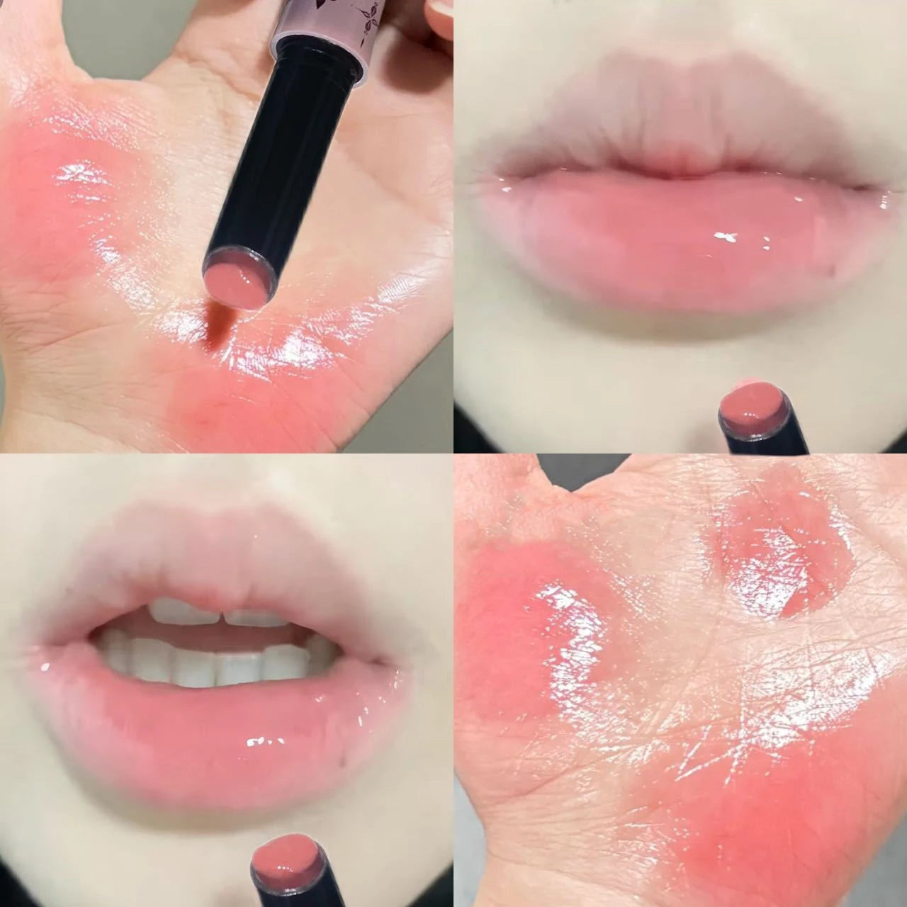 Mulberry Purple Shimmer Lip Jelly Pen Moisturizing Mirror Water Light Solid Lip Gloss Film-forming Non-Fading Gloss Lipstick