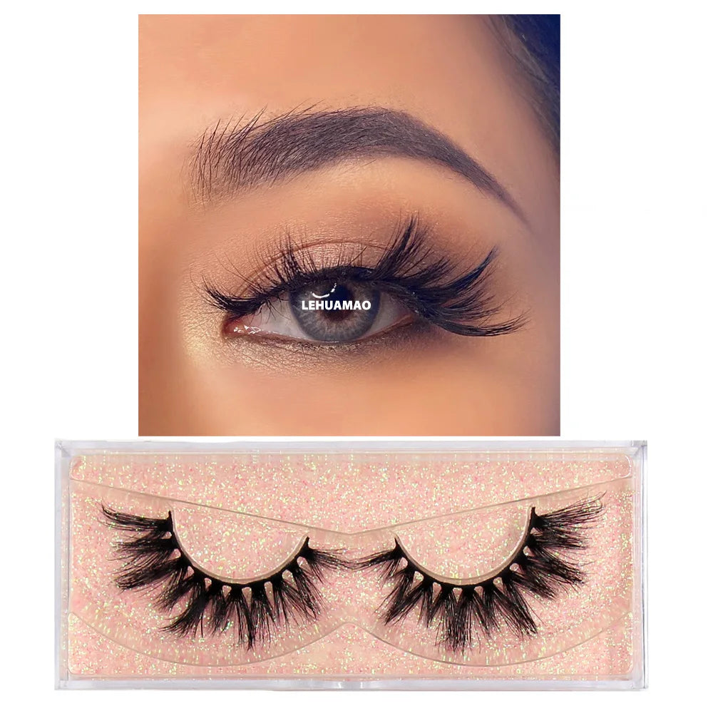 LEHUAMAO Eyelashes 3D Mink Lashes natural handmade volume soft lashes long eyelash extension real mink eyelash for makeup D103