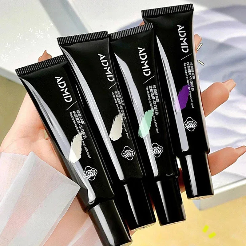 Face Makeup Primer BB Cream Contour Color Isolation Cover Red Acne Scars Barrier Waterproof Foundation Natural Makeup Base Cream