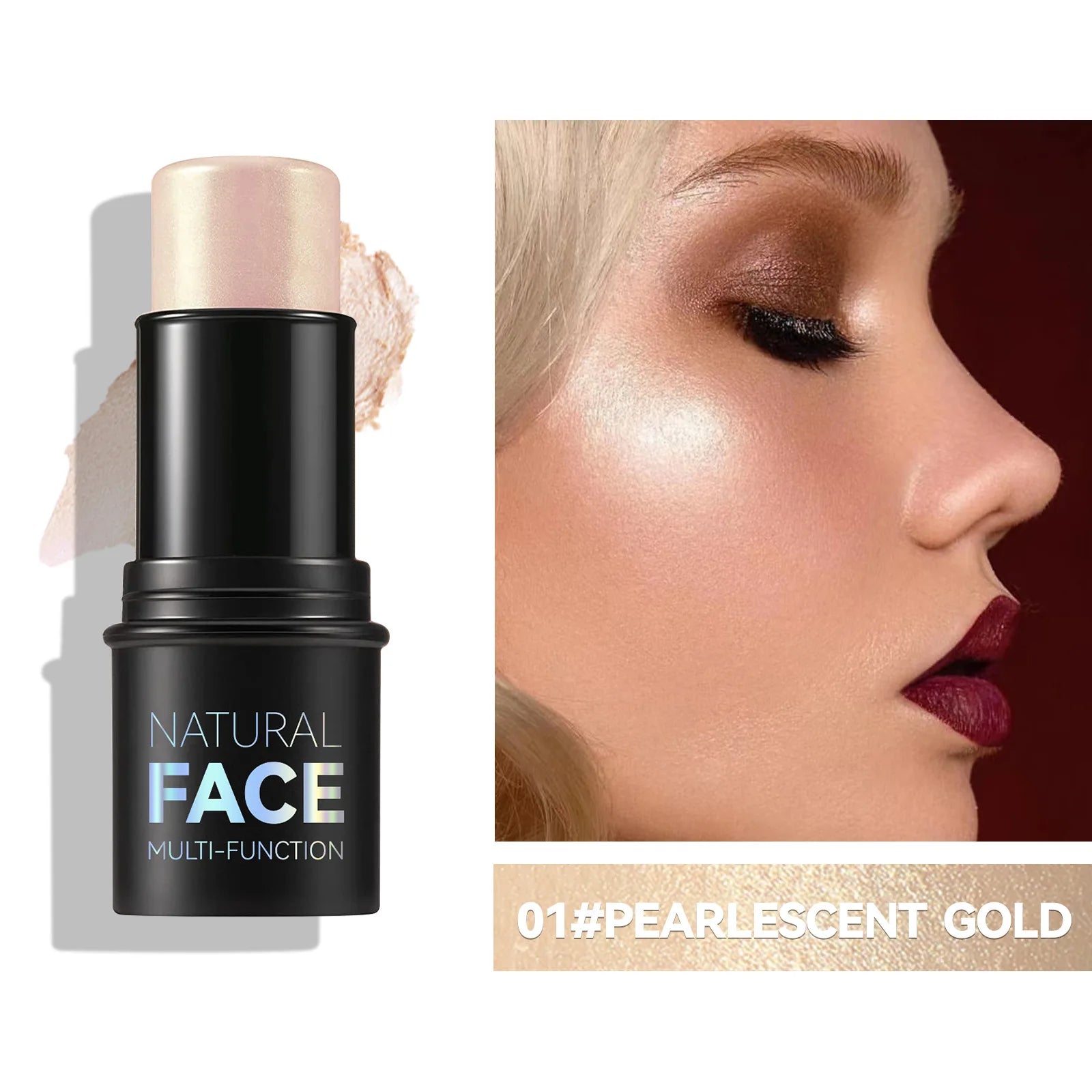 Multifunctional Highlighter & Blush Contour Stick | 3D Face Sculpting, Brightening & Enhancing Skin Tone | Easy-to-Apply Makeup