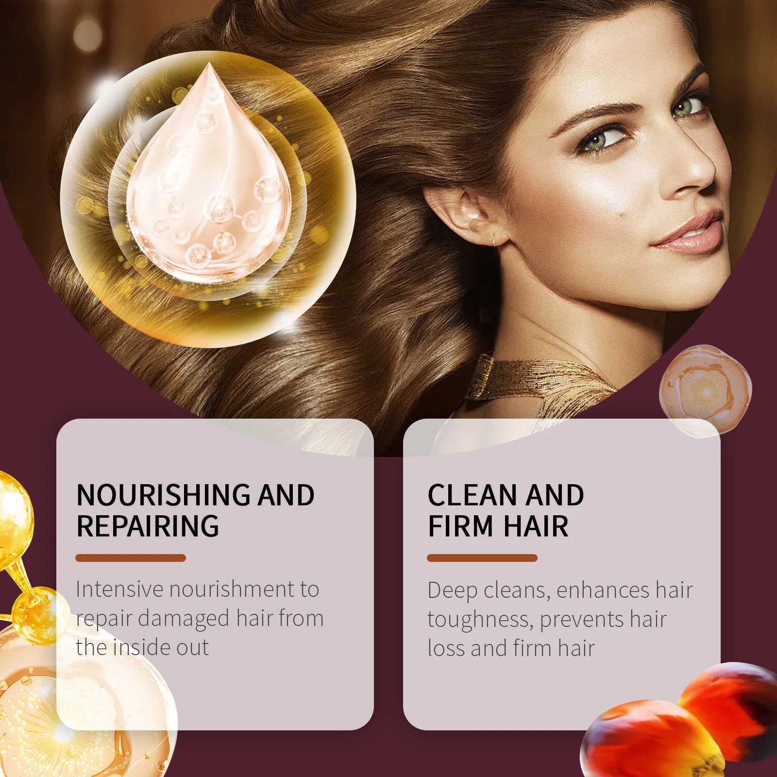 Batana Oil Shampoo Conditioner Set Oil Control Anti Dandruff Scalp Hair Treatment Split Ends Anti Frizz Hair Loss Hair Care Set - BlissFully