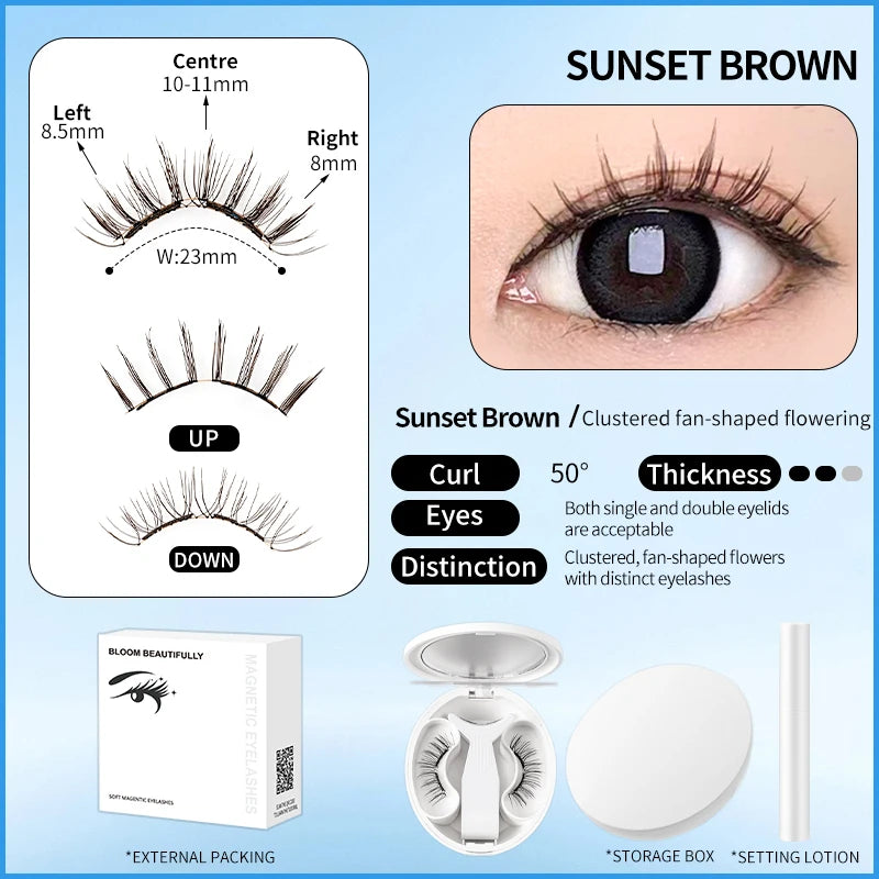 【 Soft Magnetic Eyelash Suction 】 New 2025 magnetic False Eyelash box with Korean style Little Devil Imitation mink fur