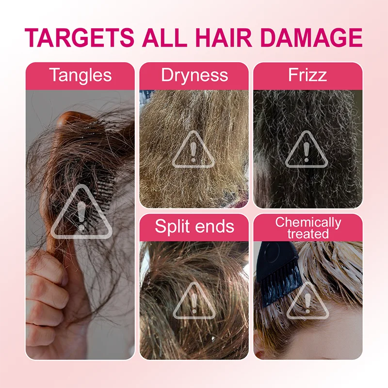 PURC Keratin Repairing Hair Mask Smoothing Softness Reduces Dryness Frizz Collagen Nourish Hair Conditioner 200g