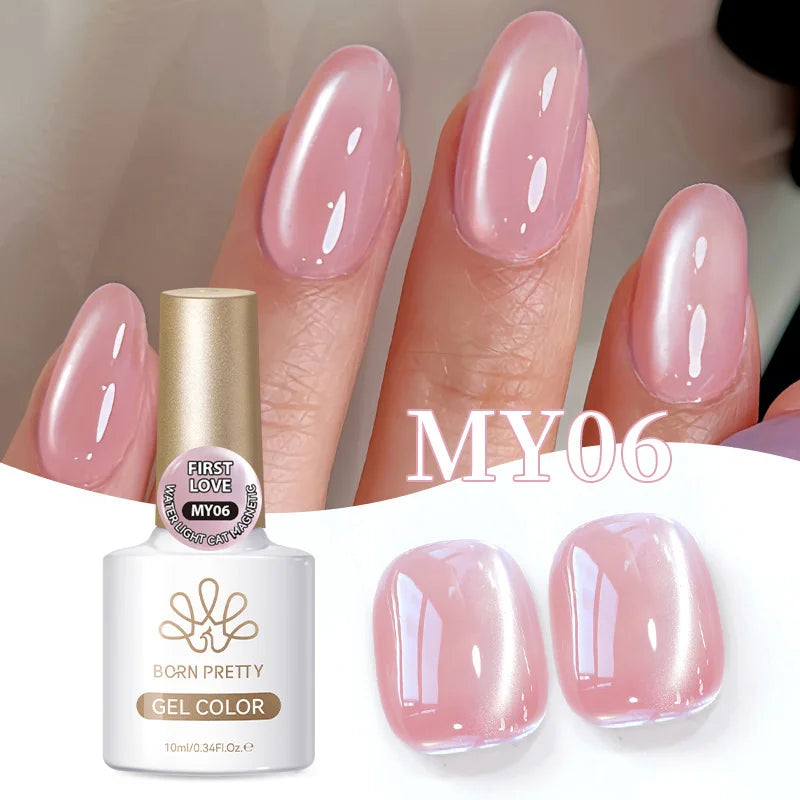 BORN PRETTY 10ml Cat Magnetic Gel Sparkling Ultra Gold Glitter Soak Off UV LED Gel Nail Art Varnish Manicure Valentine's Day