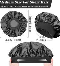1pcs Soft Silk Satin Lined Bonnet Large Satin Hair Bonnet Household Sleep Shower Cap Hair Wrap Cover for Long Hair Salon Tool - BlissFully