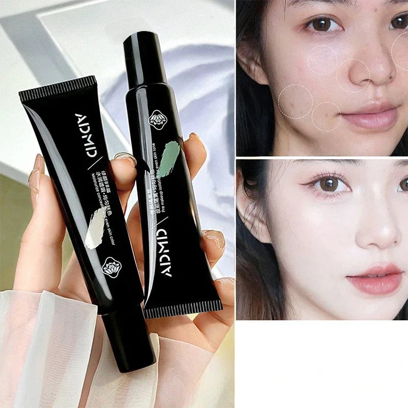 Face Makeup Primer BB Cream Contour Color Isolation Cover Red Acne Scars Barrier Waterproof Foundation Natural Makeup Base Cream