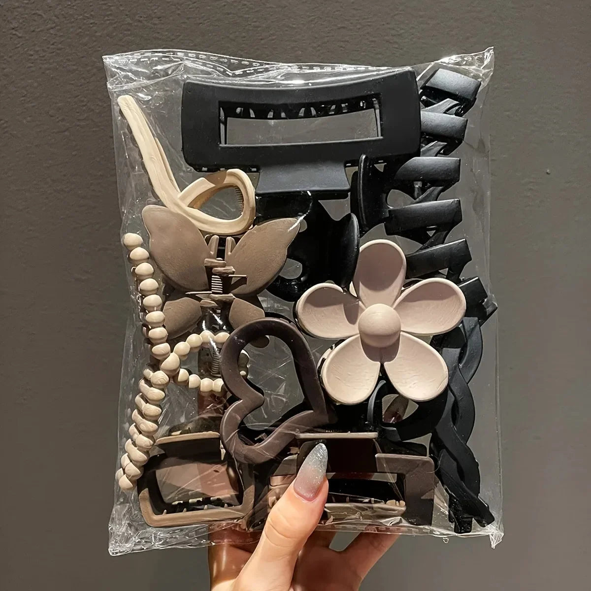 11pcs high-quality matte shark clip back hair accessories for elegant hair styling and headwear