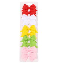 10Pcs/Set New Cute Solid Ribbon Bowknot Hair Clips for Baby Girls Handmade Bows Hairpin Barrettes Headwear Kids Hair Accessories - BlissFully