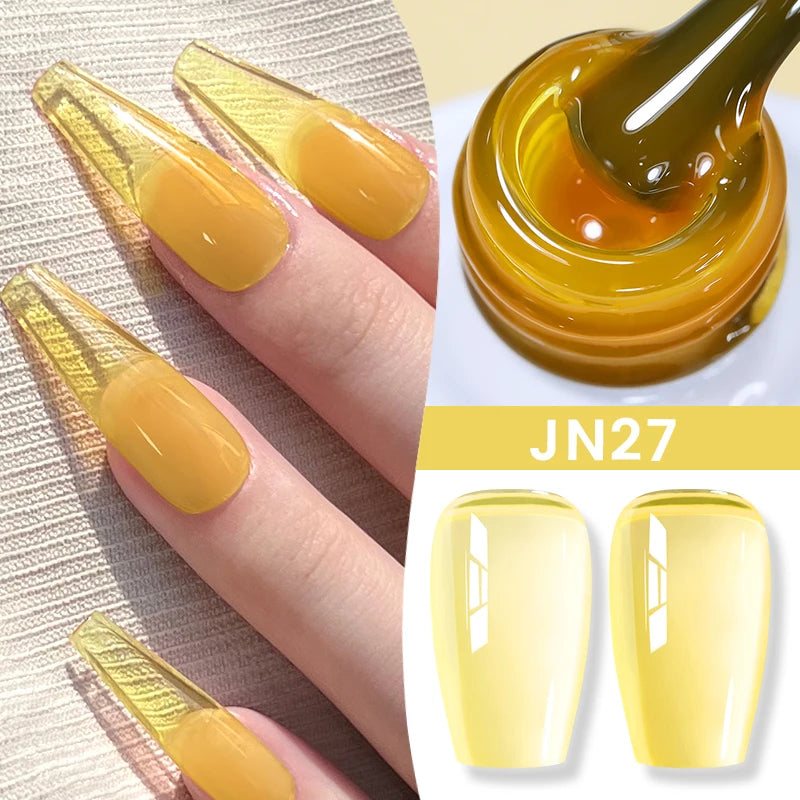 BORN PRETTY 10ml Jelly Nude Gel Nail Polish 50 Colors Semi Transparent Nail Art Nail Supplies Soak off UV LED Nails Gel Varnish