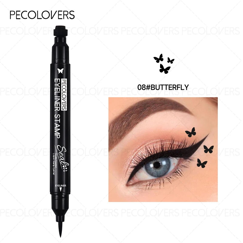 1PC Double-head, Waterproof, Smooth Finish, Quick Eye Makeup, Stamp Eyeliner, Create A Charming Halloween Christmas Eye Makeup
