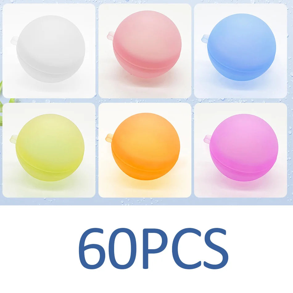New Reusable Water Balloons Refillable Water Balloon Quick Fill Self Sealing Water Bomb Splash Balls for Kids Swimming Pool