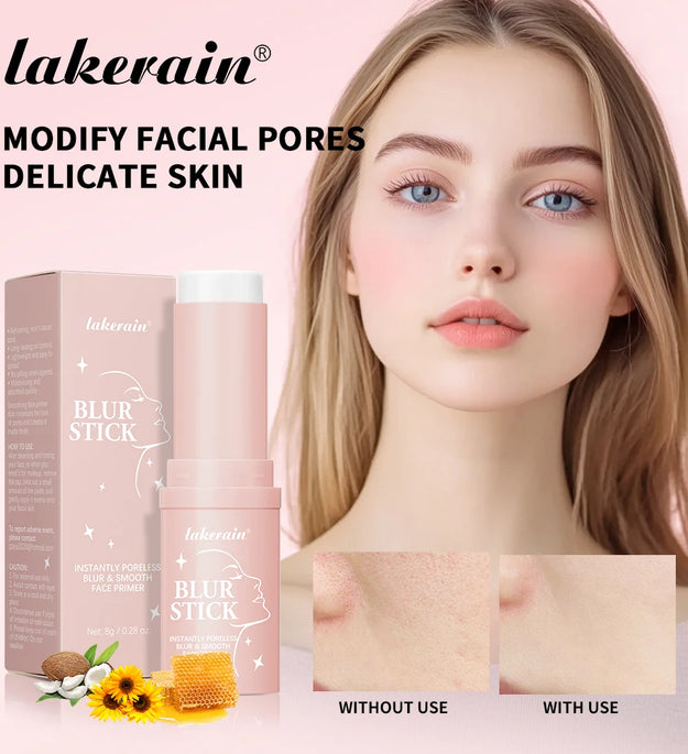Blur Stick Invisible Pore Primer Moisturizing Face Primer Makeup Base Oil-control Water & Sweat Resistant Matte Barrier Primer