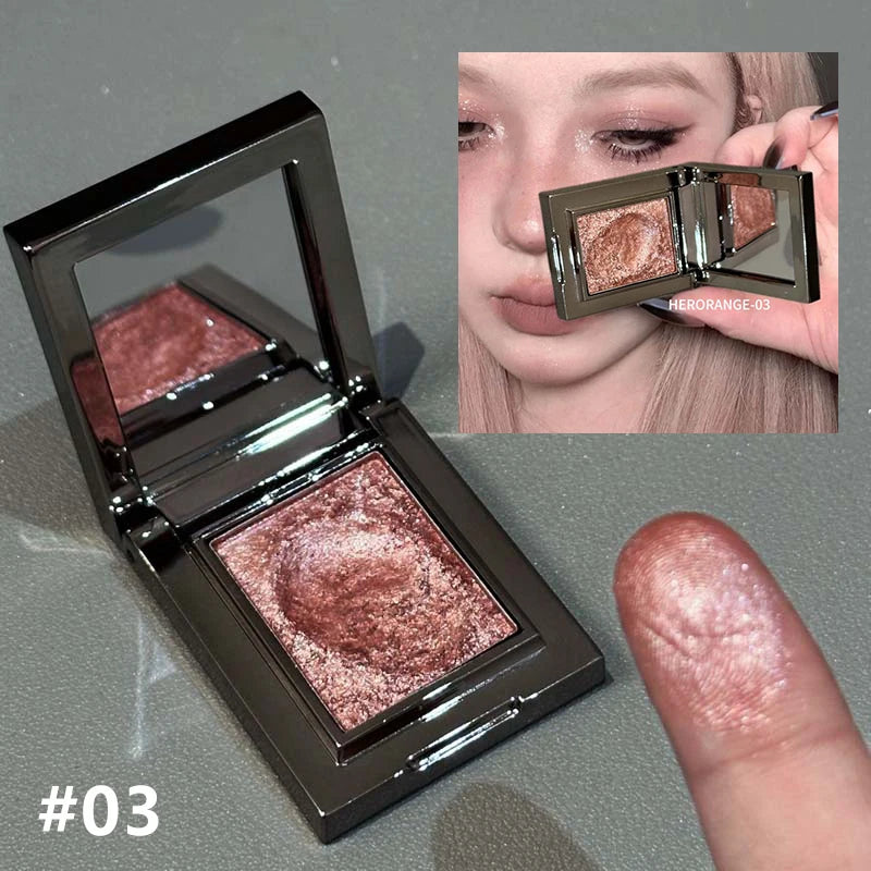 Chameleon Dark Green Eyeshadow Palette Fine Easy-To-Apply Sparkling Pearlescent Mashed Potato Eye Shadow Brightening Makeup