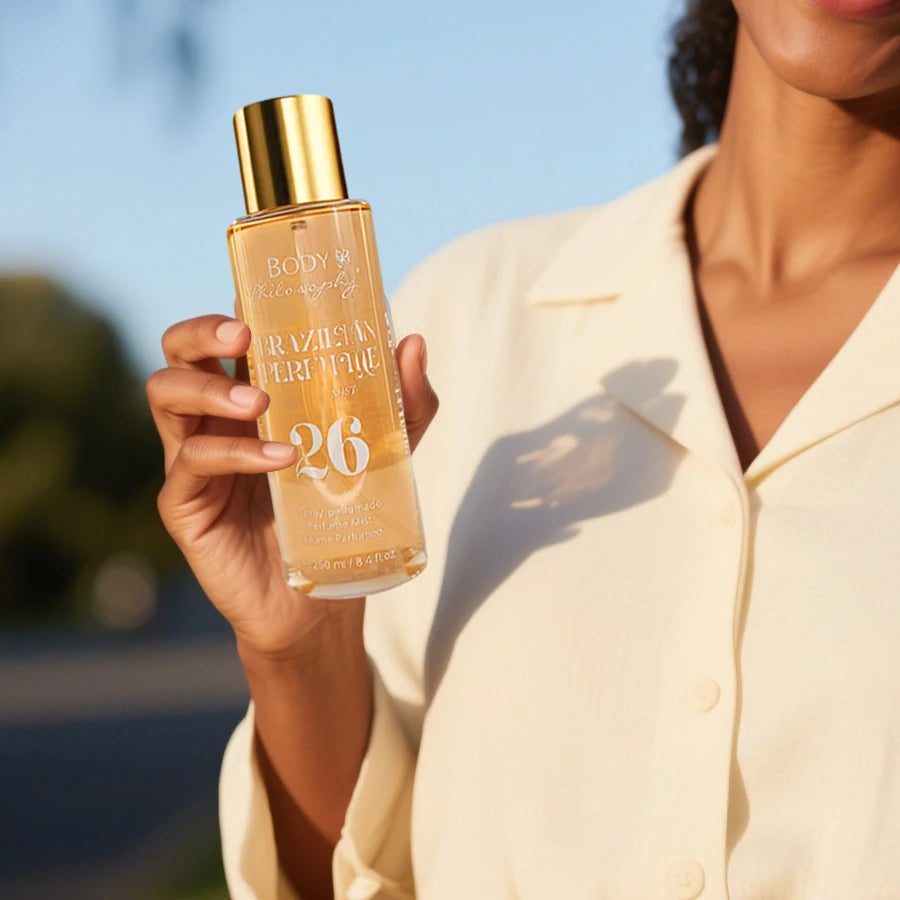 Women's Brazilian Perfume, 250ml Body & Hair Mist, Vanilla Uplifting Fragrance, Long Lasting Floral Fruity Gourmand Scent Spray