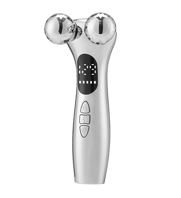 Electric Facial Micro-current Beauty Instrument LED Display Face Lift Roller Massager Skin Tighten Massage Beauty Devices