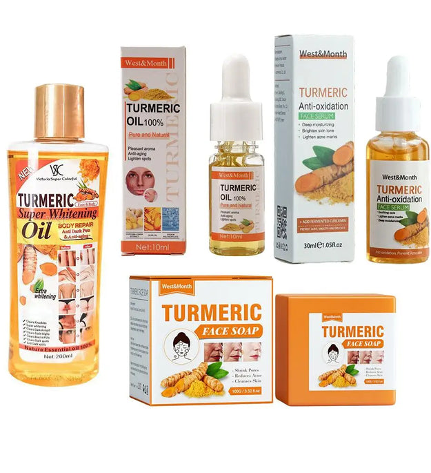 Turmeric Face Whitening Serum Turmeric Anti-oxidation Serum Turmeric Dark Spot Corrector Serum Facial Brighten Turmeric Oil Soap