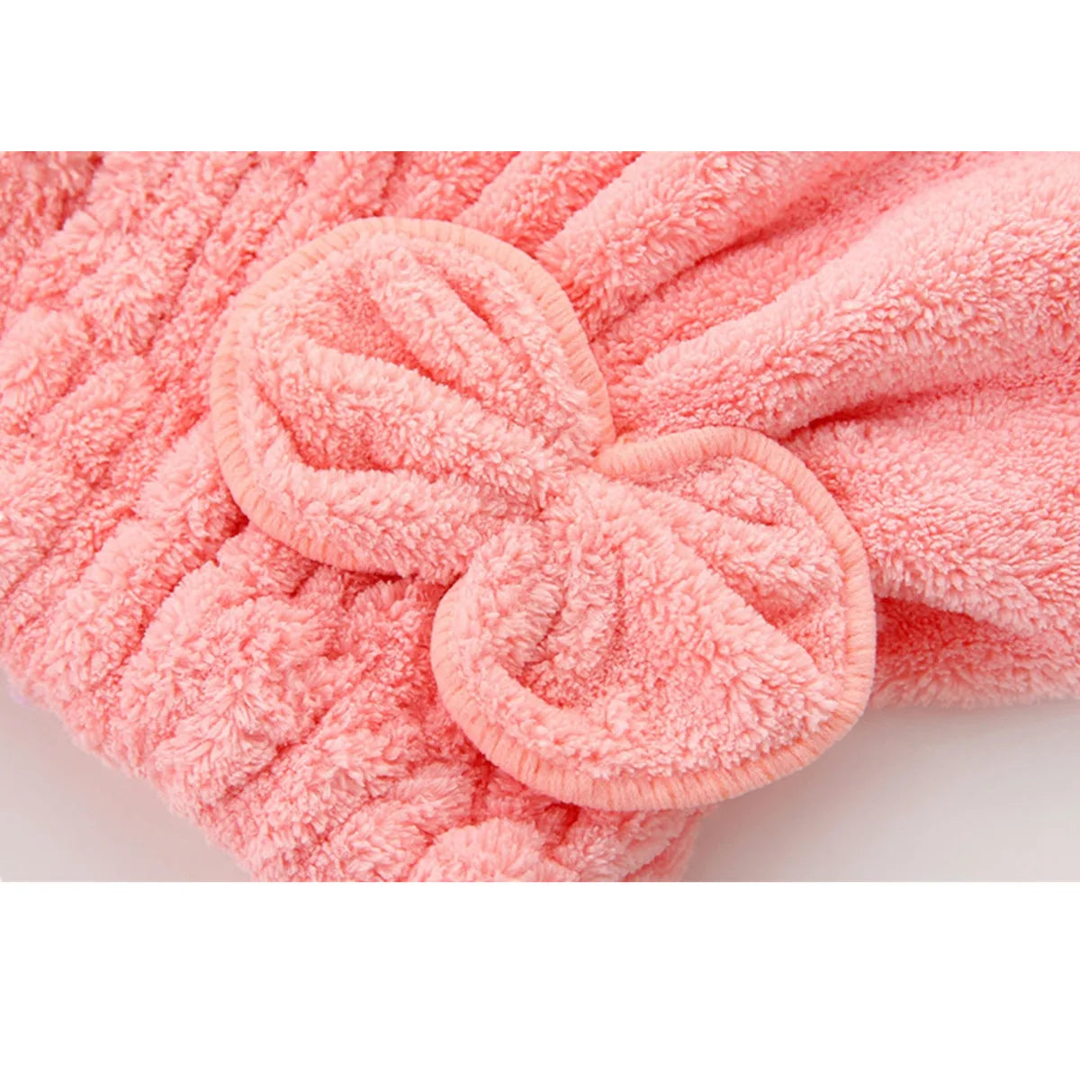 1Pc Microfiber Hair Drying Towels Head Wrap with Bow-Knot Shower Cap Hair Turban HairWrap Bath Cap for Curly Long Wet Hair Gift - BlissFully
