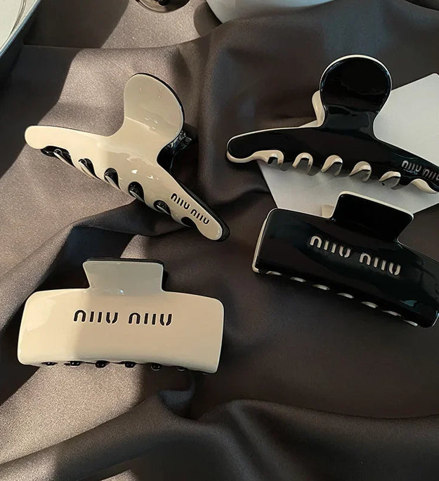 Hot Selling Lazy Acetic Acid Grab Clip Commuter Fashion High-grade Double-sided Hair Clip Back Hair Clip Shark Clip Women