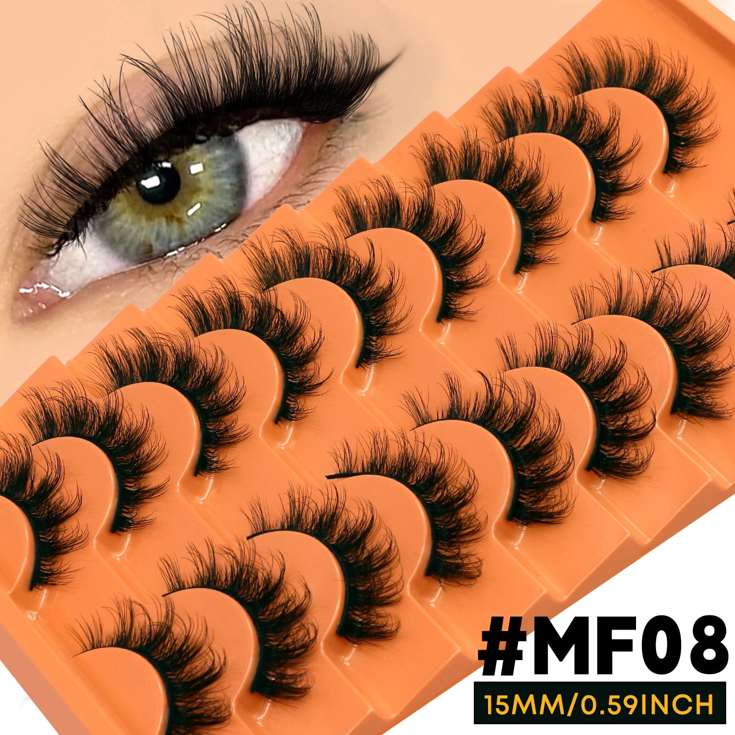 VELTRINAY Cat Eye Lashes False Lashes 3D Faux Mink Lashes Fluffy Volume Strip Lashes Cat Eyelashes Lashes Fake Eyelashes Makeup