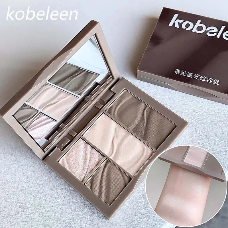 Sweet Mint Highlighter Contour Shading Powder Palette Makeup Matte Bronzer Highlight Glitter Brighten Face Blush Nose Contouring