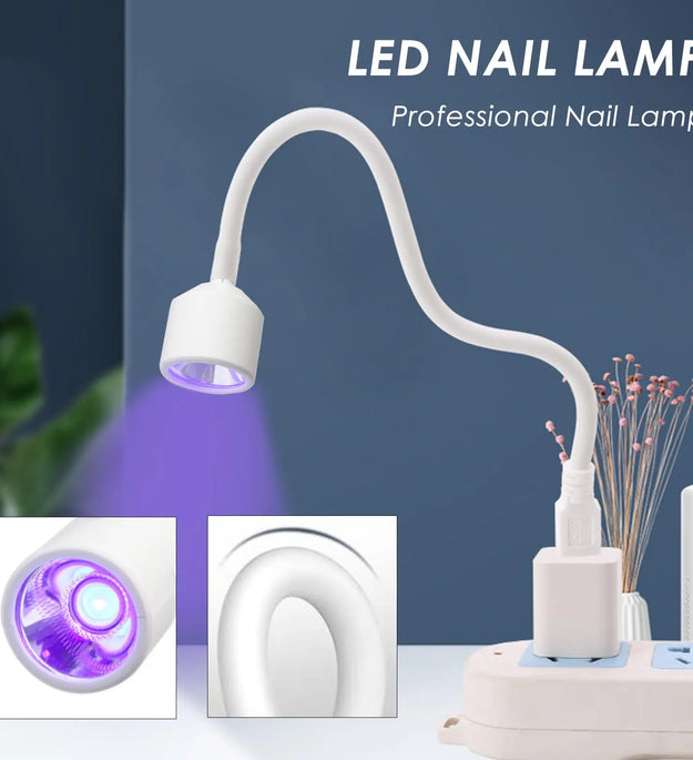 LINMANDA UV LED Nail Lamp Portable Light For Gel Nails 360 Degree Freely Adjustable Tube Nail Dryer For Nails Art Decoration