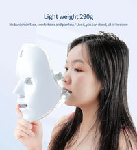 Wireless 7 Colors LED Face Beauty Machine Photon Facial Neck Skin Tighten Rejuvenation Facial Neck Mask - BlissFully