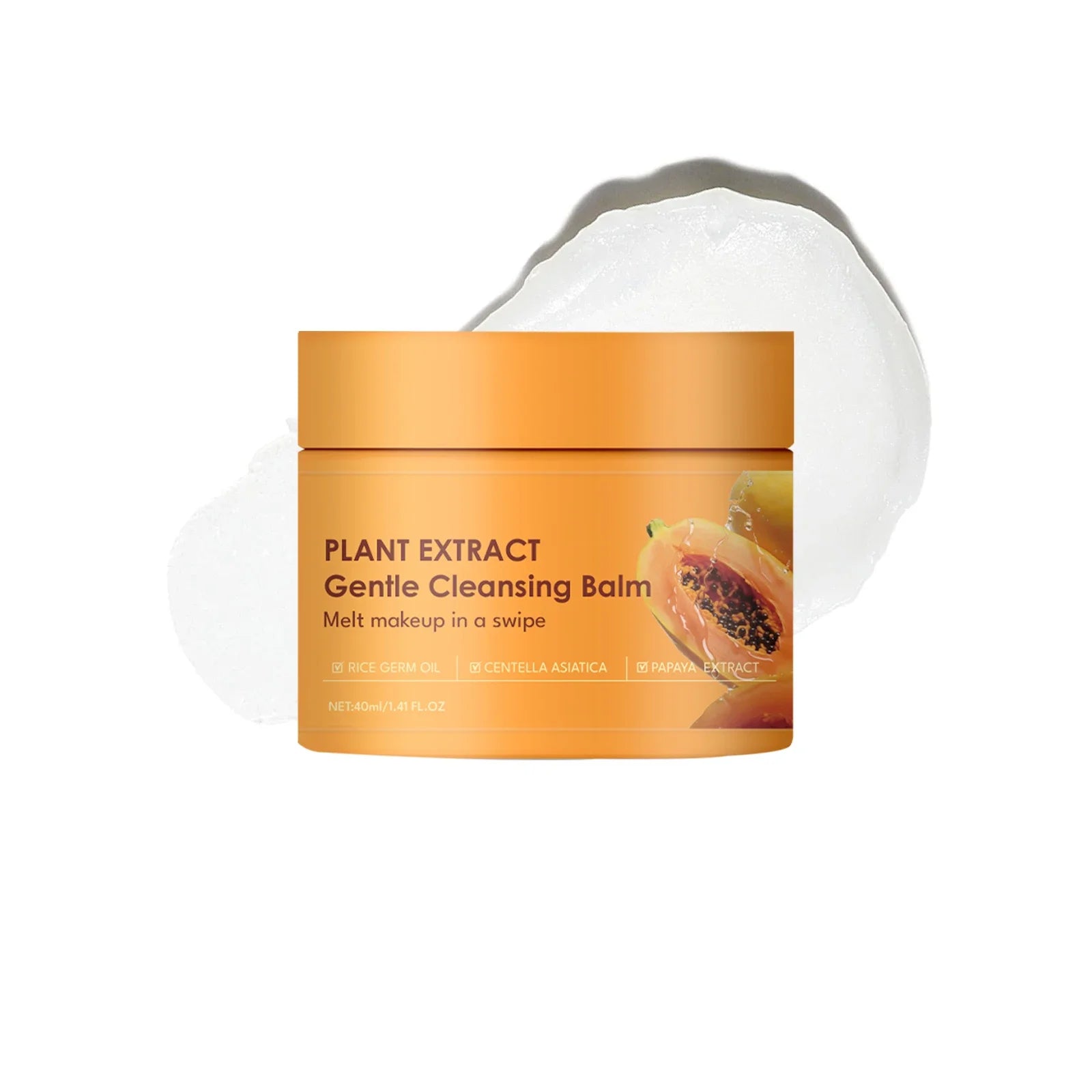 Papaya Makeup Remover Cream with Papaya Enzyme for Gentle Makeup Removal and Deep Cleansing of Pore Dust