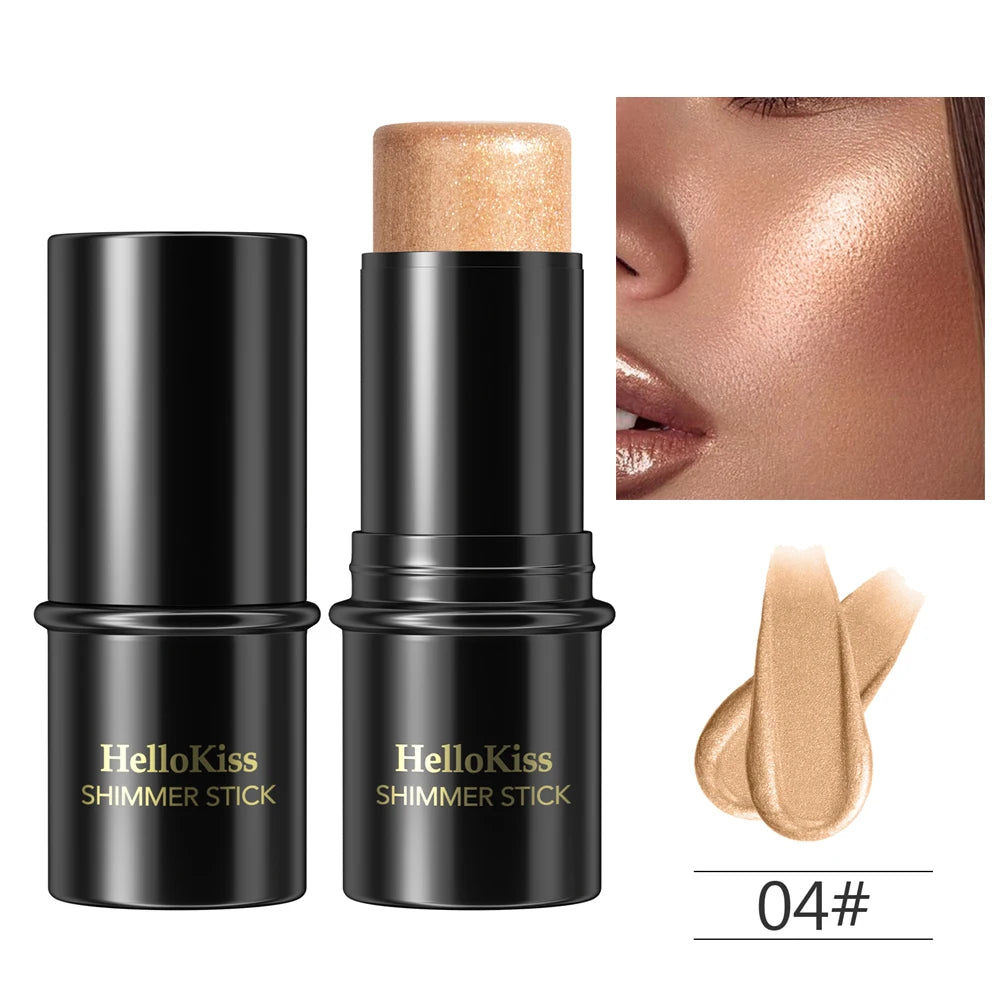 Shimmer Highlighting Bronzer Stick Face Brightening Concealer Pen Long Lasting Corrector Nose Shadow Face Contour Stick Cosmetic