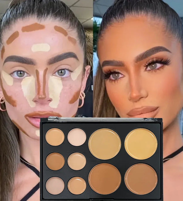 10 Colors Concealer Palette Eye Repairing Base Palette Matte Dark Circles Tattoo Contour Covering Concealer Cream Lasting Makeup