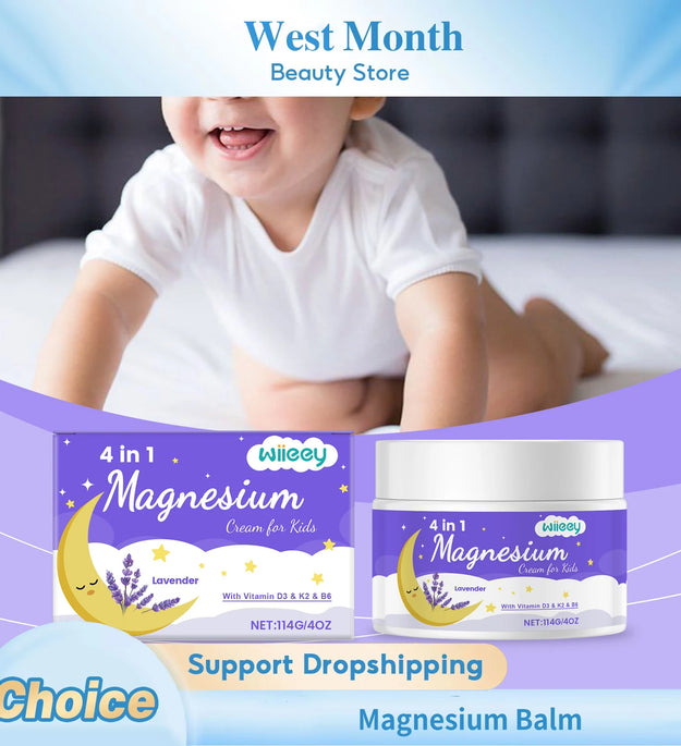 Magnesium Balm Repair Damaged Skin Nourishing Anti Drying Soften Skin Soothing Anti-Allergy Calming Moisturizing Kids Body Cream