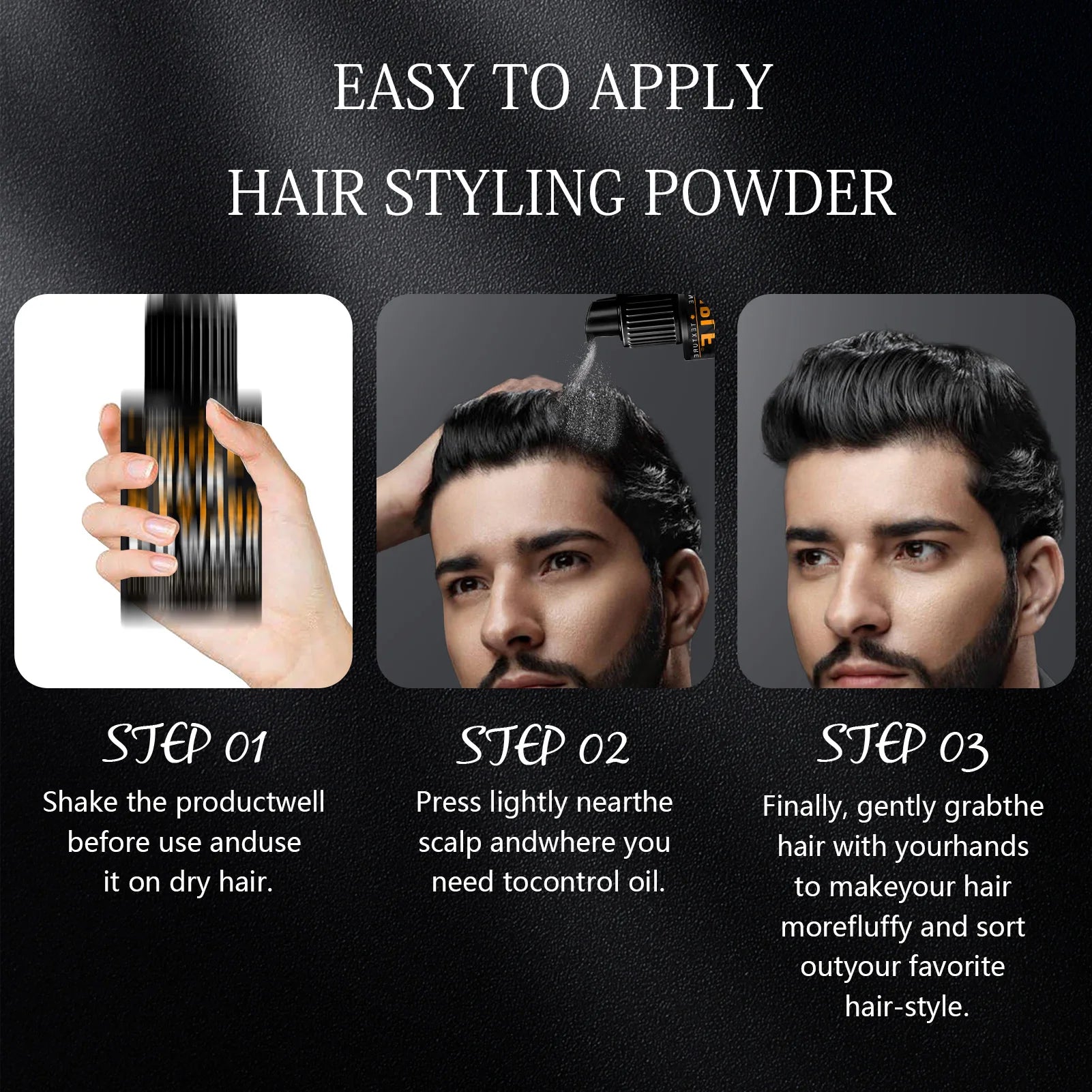 GOIPLE Hair Styling Powder Increase Volume Capturing Modeling Hairstyles Long-Lasting Texture Powders Spray Unisex - BlissFully
