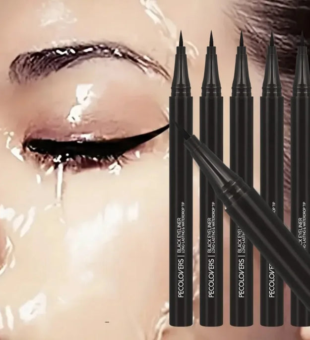 5PCS/Set Smooth Liquid Eyeliner Pen, Waterproof, Long-lasting Makeup, Black, Ultra-fine Pen Tip,Create A Charming Eye Makeup