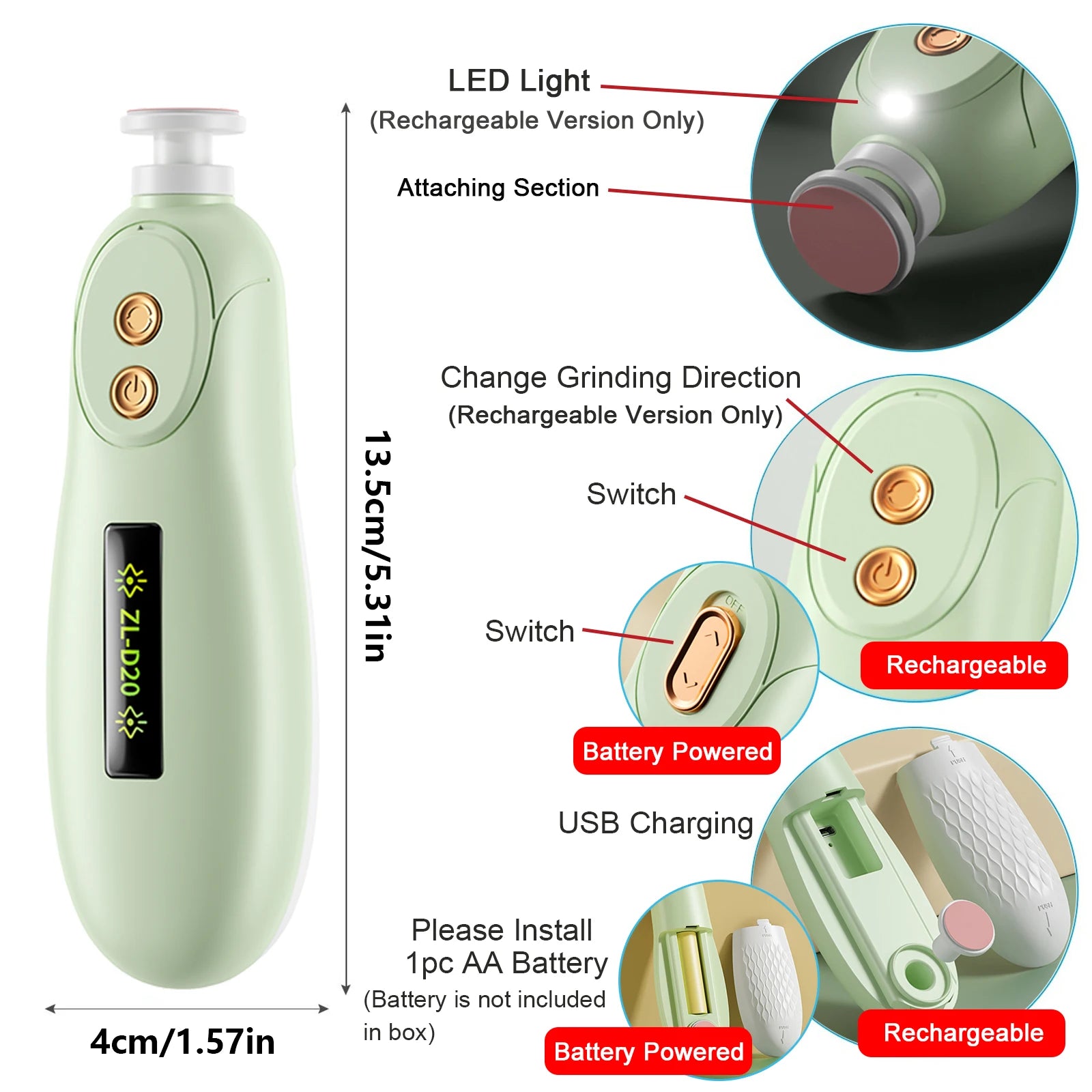Baby Electric Nail Trimmer Kid Nail Polisher Tool Baby Care Multifunctional Fingernail Cutter Trimmer Infant