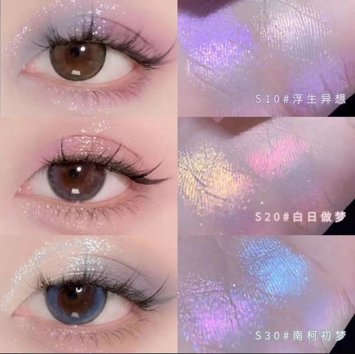 Kakashow Highlighter Powder Chameleon Fine Shimmer Purple Glow Exquisite Shadow Face Brightening Up